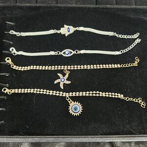 Qty-1 Blue Lucky Evil 👁 Charm Bracelet